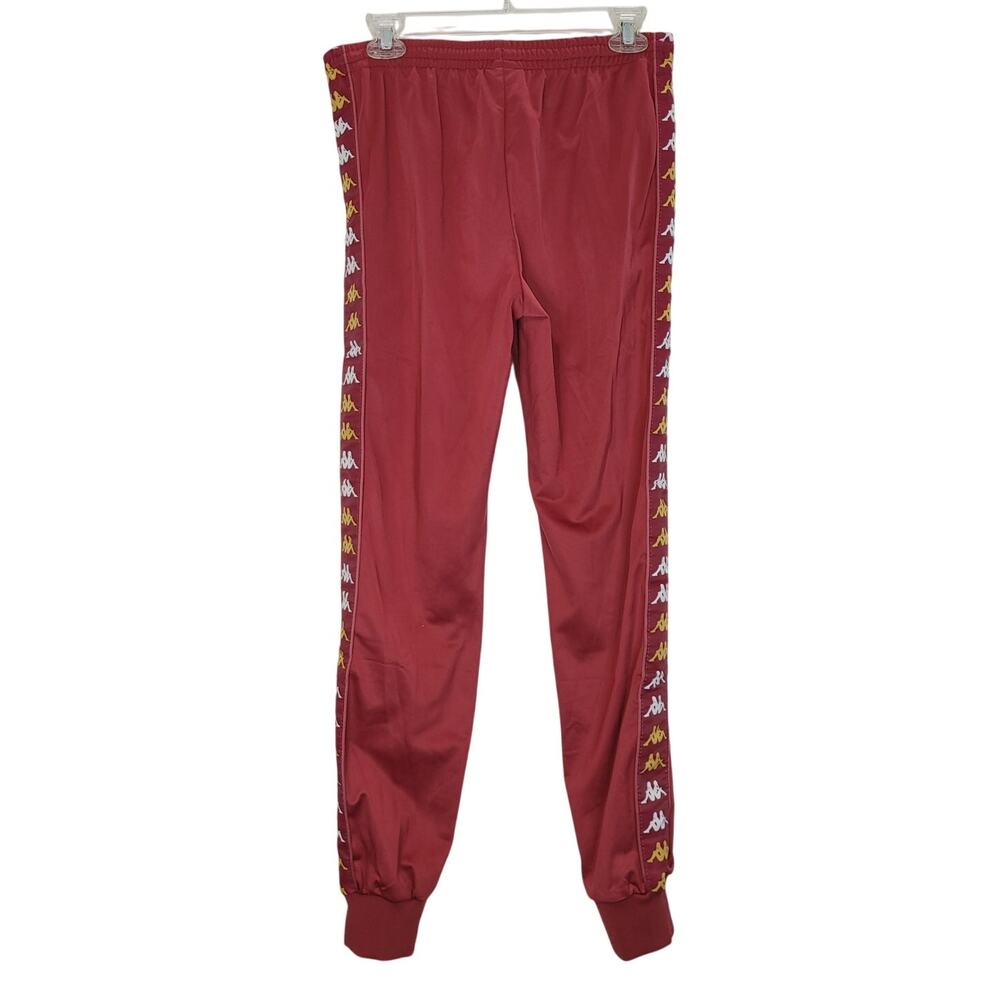Kappa 222 Training Jogger Track Pants Elastic Waist Red Logo Trim Womens Small - Picture 2 of 5